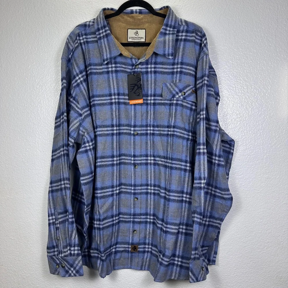Legendary Whitetails Flannel Plaid Shirt. Sz 4XL.